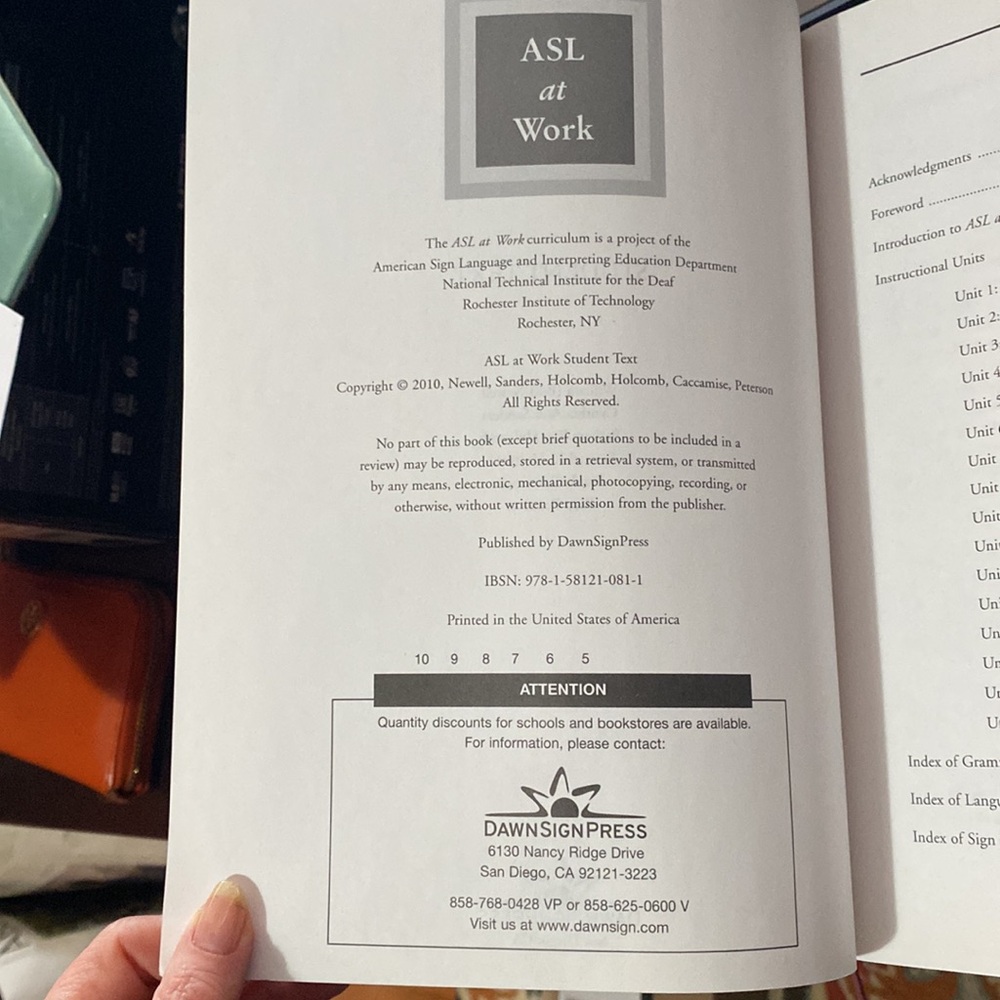 ASL at Work, student text paperback book - Picture 3 of 8